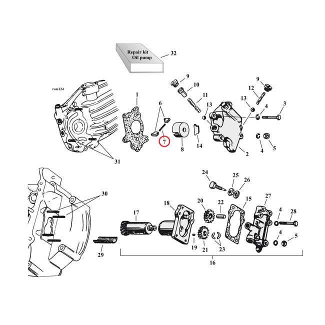 Spring, feed pump vane