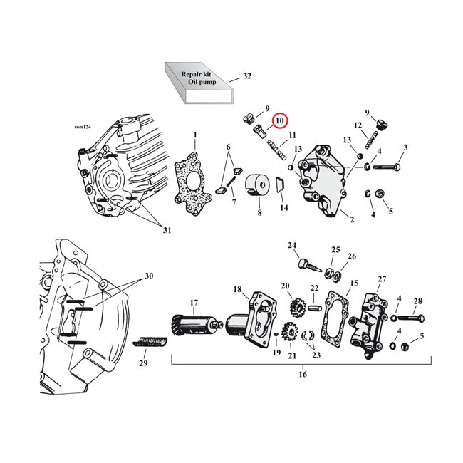 Adjusting screw, by-pass valve