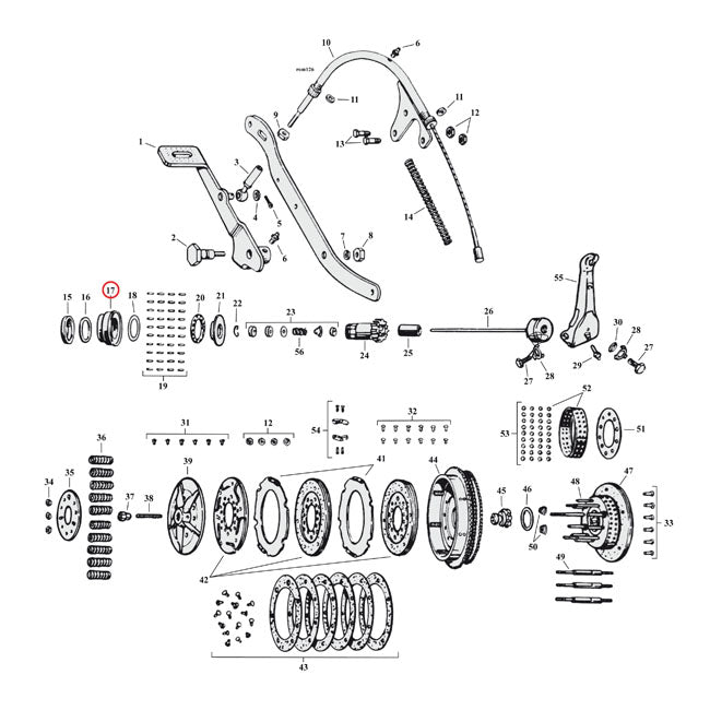 Bearing race, clutch gear