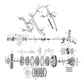 Thrust washer, clutch gear bearing