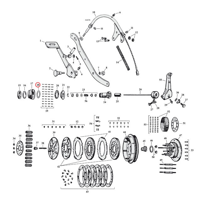 Thrust washer, clutch gear bearing