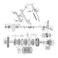 Retaining ring, pushrod guide