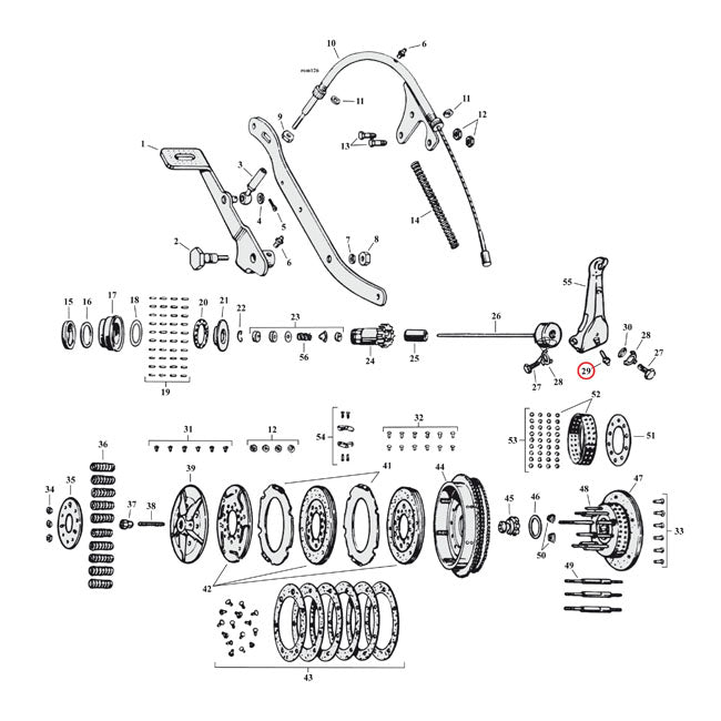 Grease fitting, clutch release lever