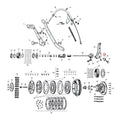 Spring washer, clutch release lever