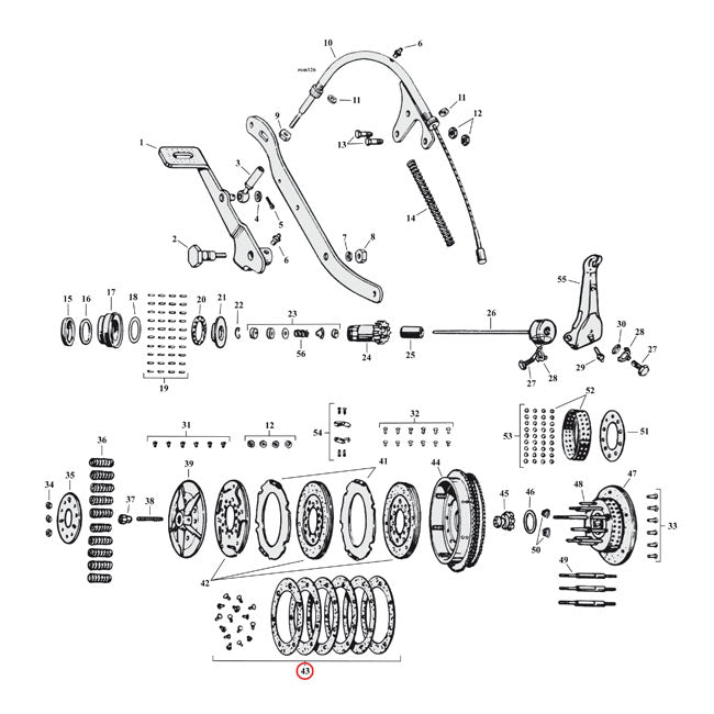 Lining set, friction discs
