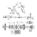 Roller balls, clutch hub bearing