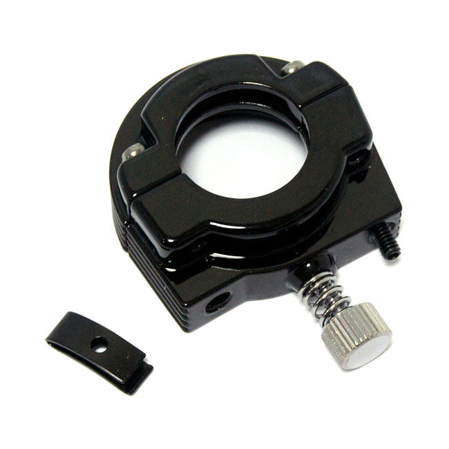 Throttle clamp set, single cable. Black