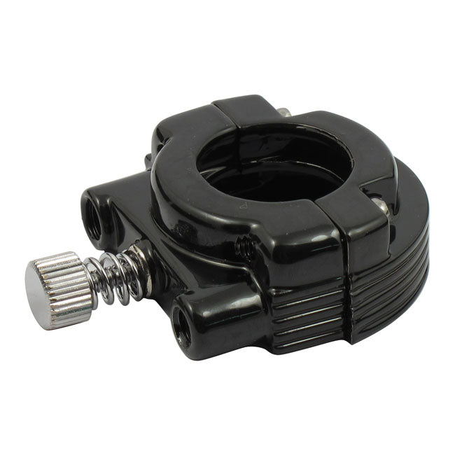 Throttle clamp set, dual cable. Black