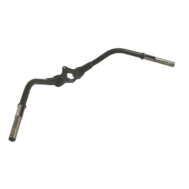 Early springer handlebar, inline, black — All early H-D with OEM or reproduction in-line Springer forks