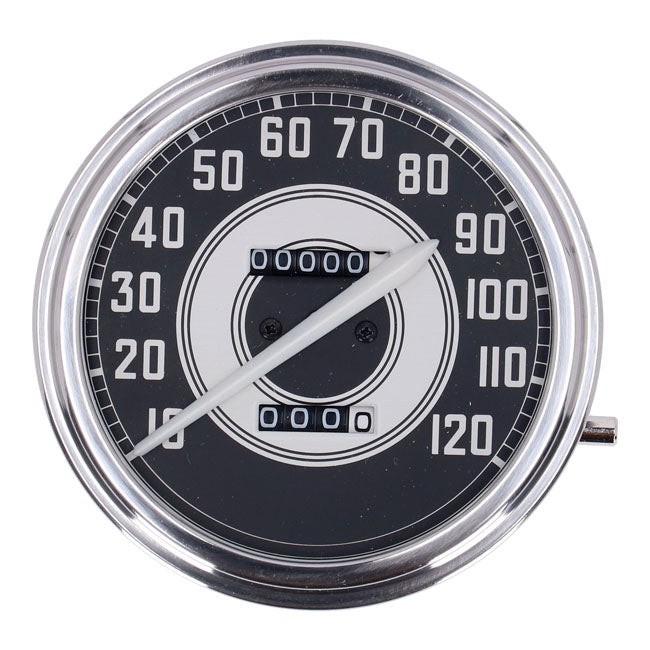 FL speedometer, ''41-45 face'', silver/black. 2:1 mph — 971496