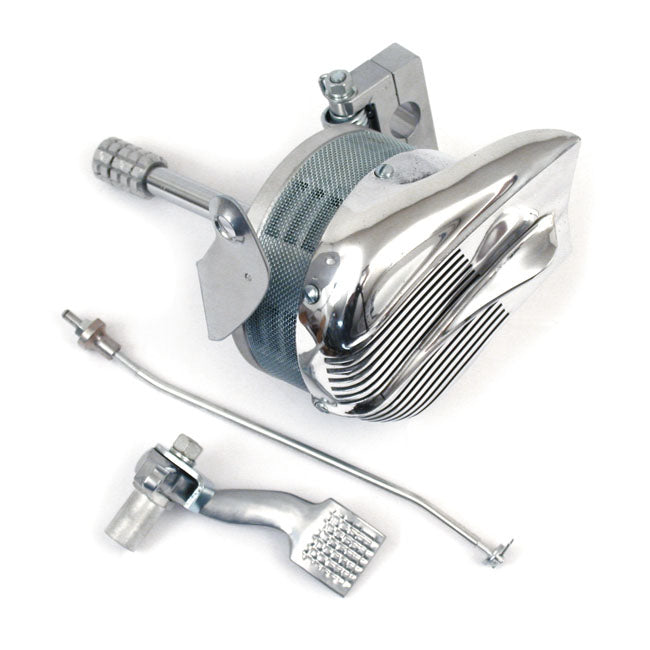 Mechanical siren kit, rear wheel — 37-52 45" WL (750cc) Flathead. New design; no hole in fender necessary