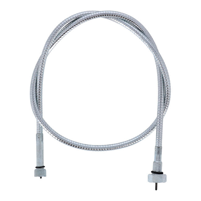 Speedo cable, rear wheel drive. Metal housing — 37-52 45" Flatheads. With stock and reproduction speedometers