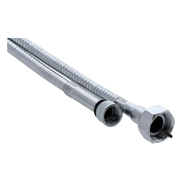 Speedo cable, rear wheel drive. Metal housing — 37-52 45" Flatheads. With stock and reproduction speedometers