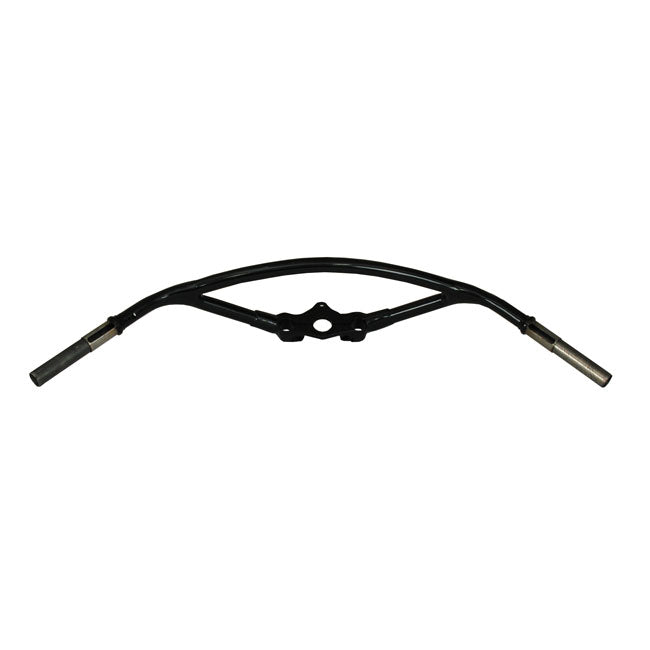 Early springer handlebar, inline, black — All early H-D with OEM or reproduction in-line Springer forks