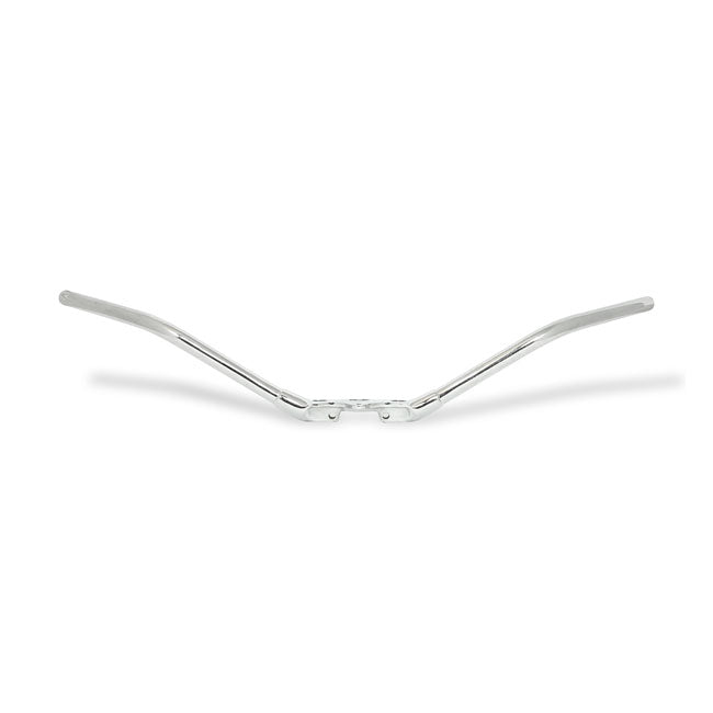 Early springer handlebar, offset, chrome — Custom H-D with early OEM or reproduction negative off-set Springer fork
