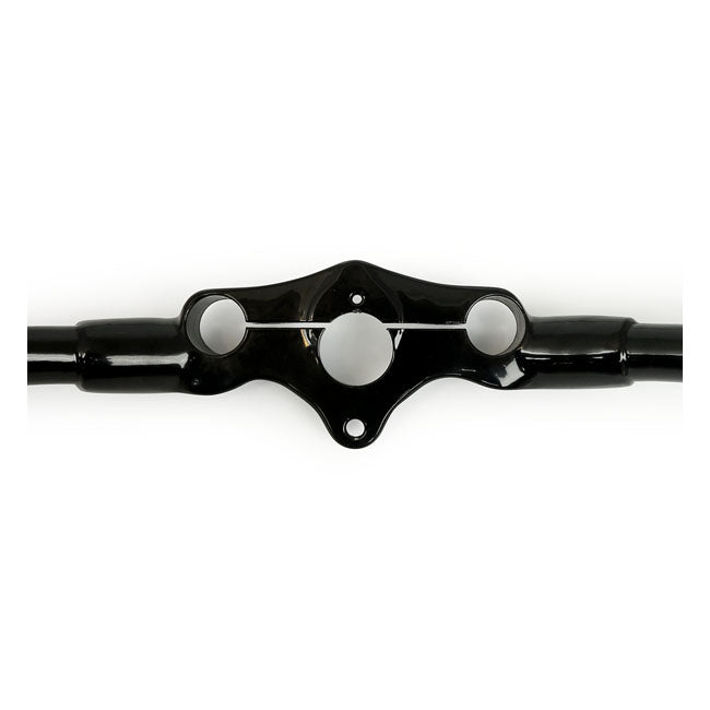 Early springer handlebar, offset, black — Customs with +8" up to +18" o.s. reproduction early Springer forks with positive offset
