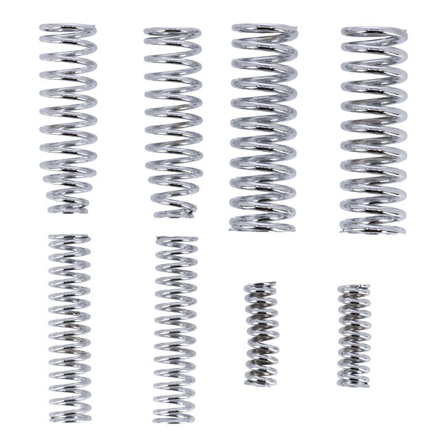 Heavy Duty 8-spring set for early Springer forks. Chrome