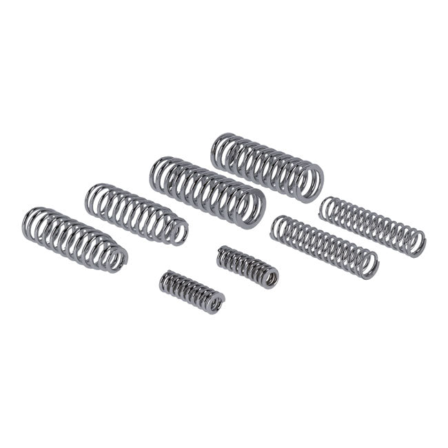 Heavy Duty 8-spring set for early Springer forks. Chrome