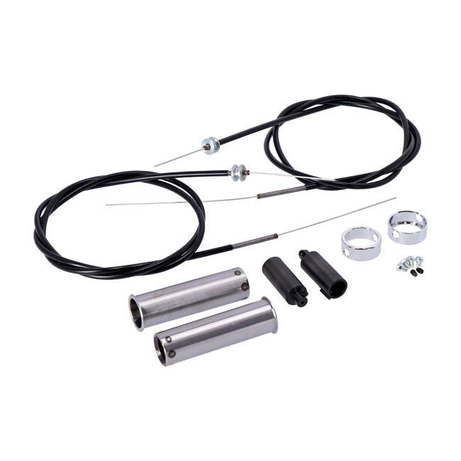 Springer handlebar throttle kit — 49-53 H-D with internal throttle & stock Linkert carburetor (NU)