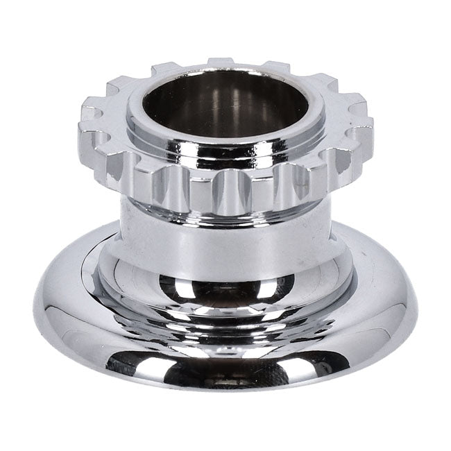 Stem crown nut, Springer forks. Chrome — 39-48 Big Twin (NU)