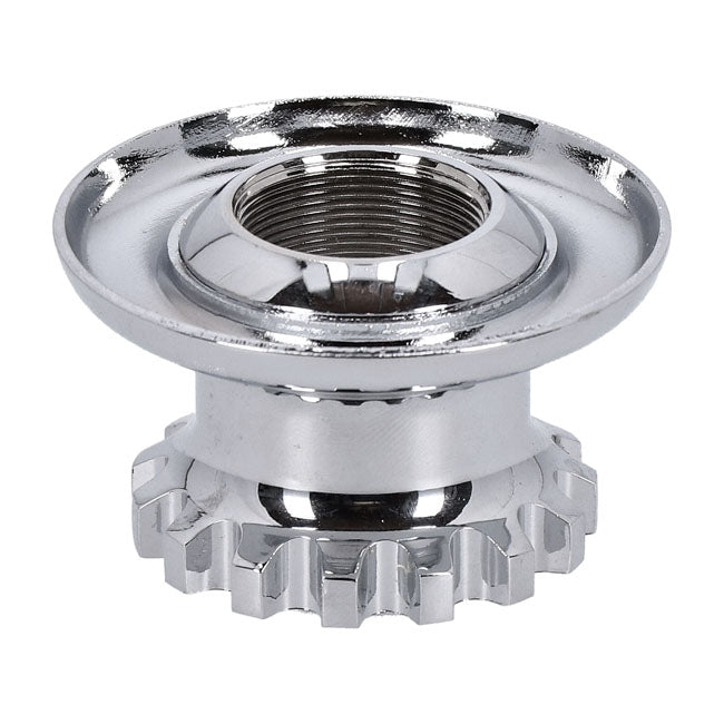 Stem crown nut, Springer forks. Chrome — 39-48 Big Twin (NU)