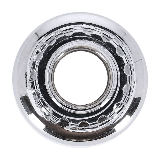 Stem crown nut, Springer forks. Chrome — 39-48 Big Twin (NU)