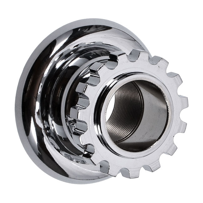 Stem crown nut, Springer forks. Chrome — 39-48 Big Twin (NU)