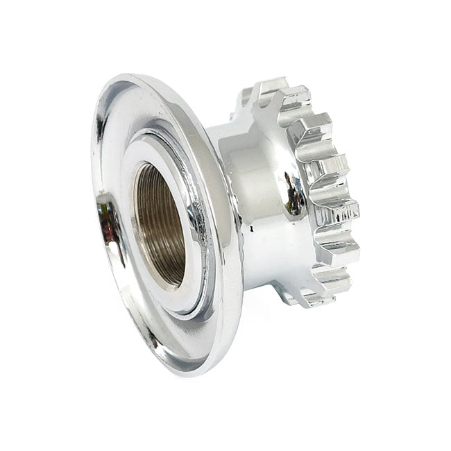Stem crown nut, Springer forks. Chrome — 39-48 Big Twin with early Springer forks with late style Timken conical bearings (NU)