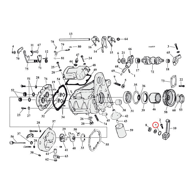 Retaining ring, shifter rod/fuel fitting