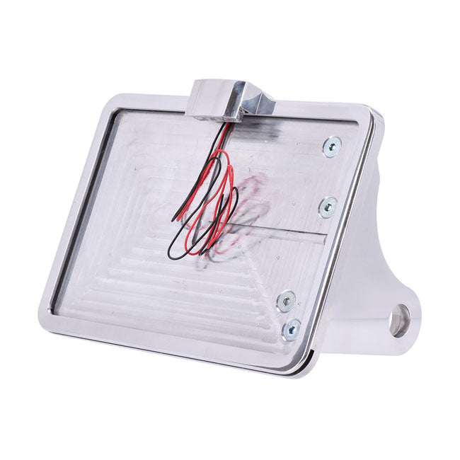 CPV, ''slide-in'' license plate bracket. Side mount, polished — 84-07 Softail (NU)