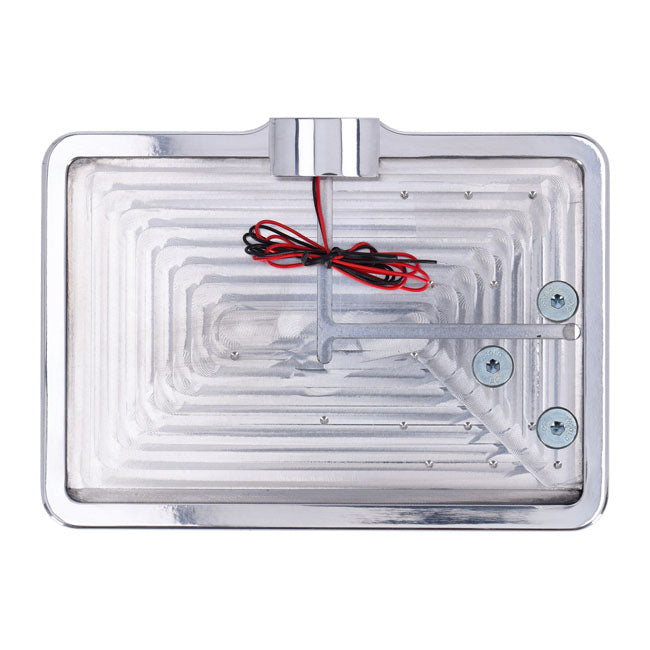 CPV, ''slide-in'' license plate bracket. Side mount, polished — 02-17 V-Rod (Excl. 08-17 VRSCF Muscle) (NU)