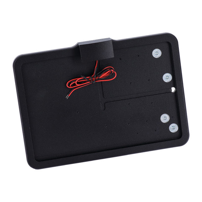 CPV, ''slide-in'' license plate bracket. Side mount, black — 08-17 Softail (NU)