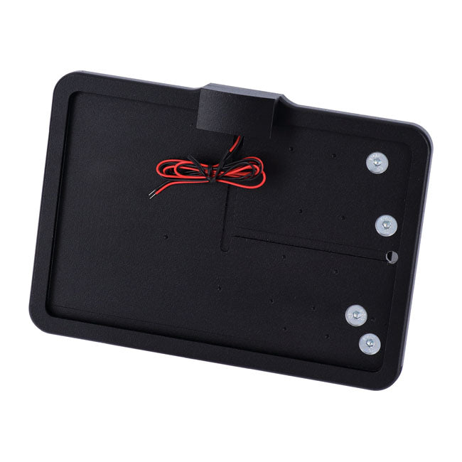 CPV, ''slide-in'' license plate bracket. Side mount, black — 08-17 Softail (NU)