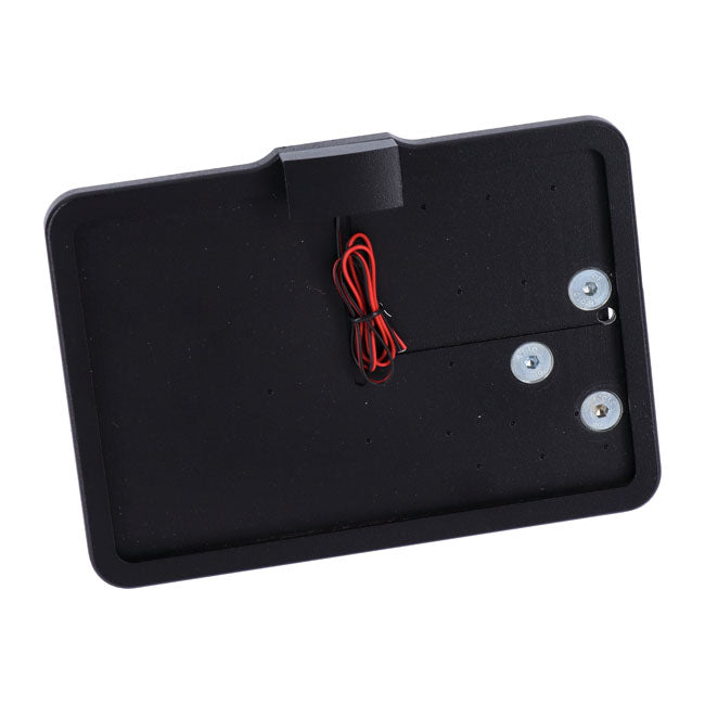 CPV, ''slide-in'' license plate bracket. Side mount, black — 02-17 V-Rod (Excl. 08-17 VRSCF Muscle) (NU)