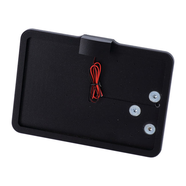 CPV, ''slide-in'' license plate bracket. Side mount, black — 02-17 V-Rod (Excl. 08-17 VRSCF Muscle) (NU)