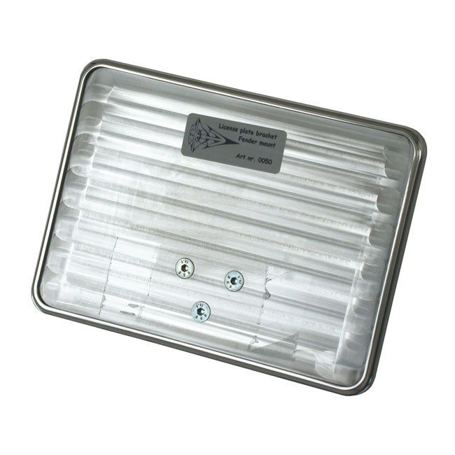 CPV, license plate bracket 25 degree. EU. Polished