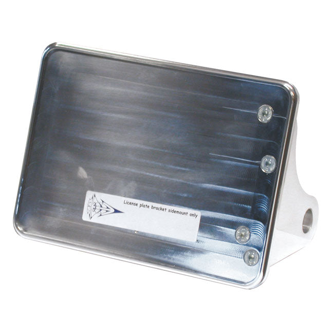 CPV, side mount license plate bracket. Polished — Universal
