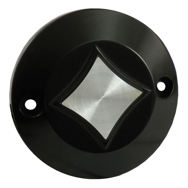CPV, point cover ''Diamond''. Black CC — 70-99 Big Twin (Excl. Twin Cam); 71-22 XL Sportster (Excl. 08-12 XR1200) (NU)