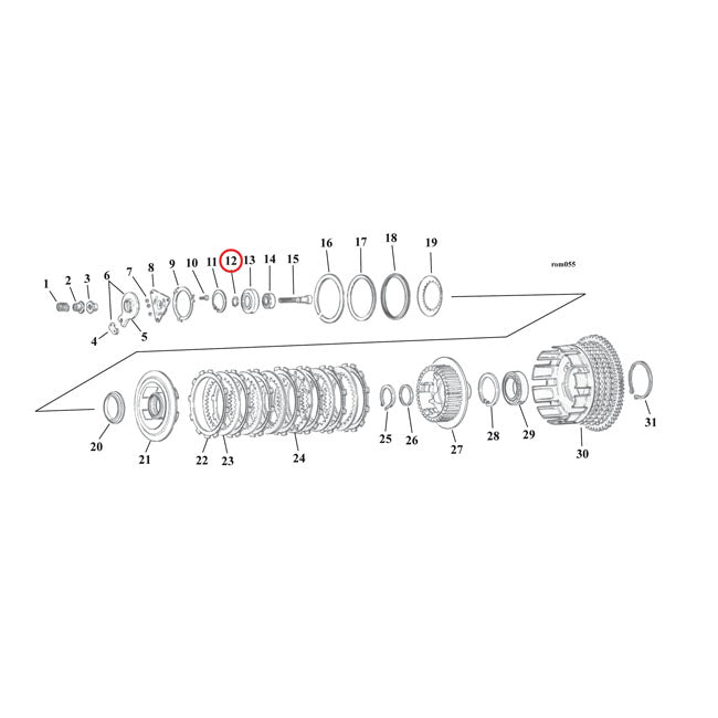 Retaining ring, clutch adjusting screw