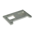 Paughco, 4-sp transmission mount plate. 1" offset. Aluminum