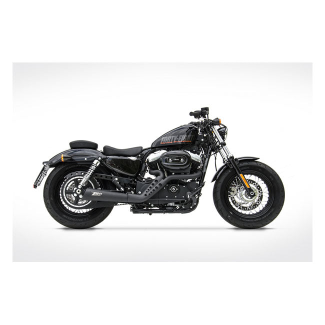 Zard, Sport 2-1 exhaust XL Sportster. Black — 04-13 XL883/1200 Sportster (Excl. XL1200X) (NU)