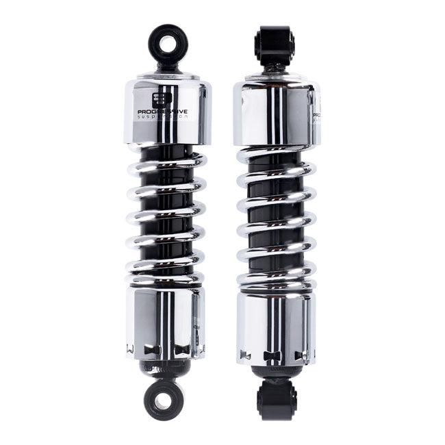PS, 412 series shock set. 13". STD Duty. Chrome — 82-94 FXR (std Duty); 73-03 XL Sportster (std Duty) (NU)