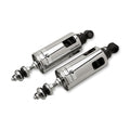 PS, 422 series shocks. STD to -2". Heavy Duty. Chrome — 00-17 Softail (Excl. FLSTN/I) (NU)