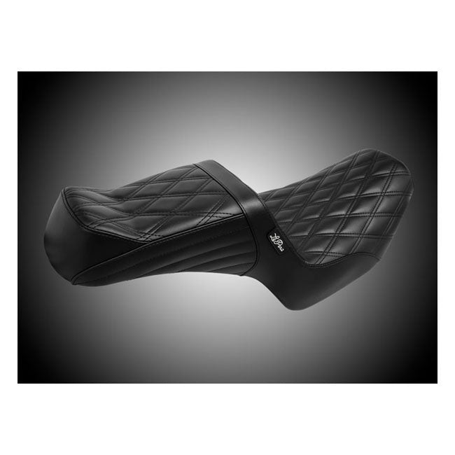 LePera, TailWhip 2-up seat. Double Diamond. Black — 82-94 FXR (NU)