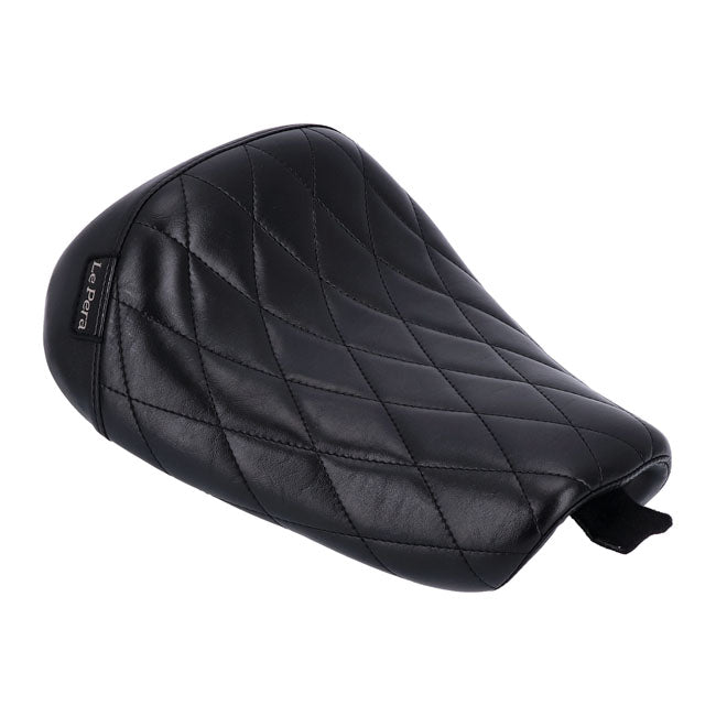 Le Pera, Bare Bones solo seat. Diamond stitch — 04-22 XL Sportster with 3.3 & 4.5 gallon tanks fuel tank (NU)