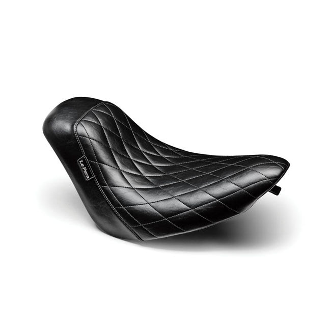 LePera, Bare Bones solo seat. Diamond stitch — 06-17 Softail with 200mm tire (fender mounted) (NU)