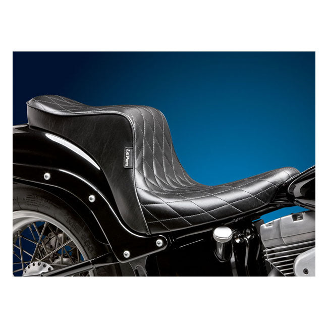 LePera, Cherokee 2-up seat. Diamond stitch — 06-17 Softail with 200mm tire (fender mounted) (NU)