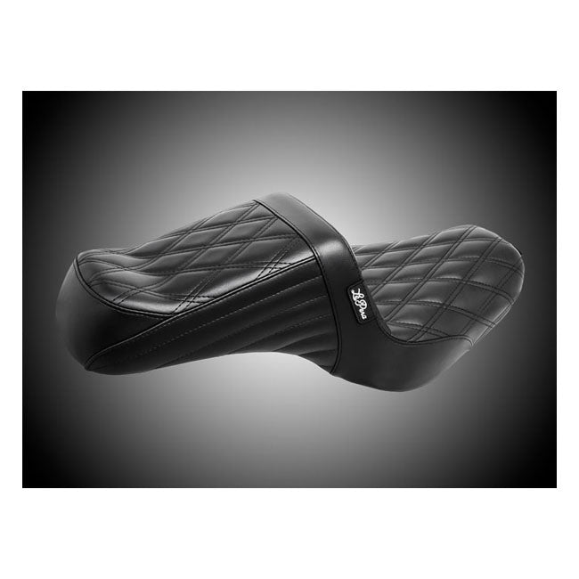 LePera, TailWhip 2-up seat. Double diamond, black — 04-22 XL Sportster (Excl. 07-09 XL Sportster) (NU)