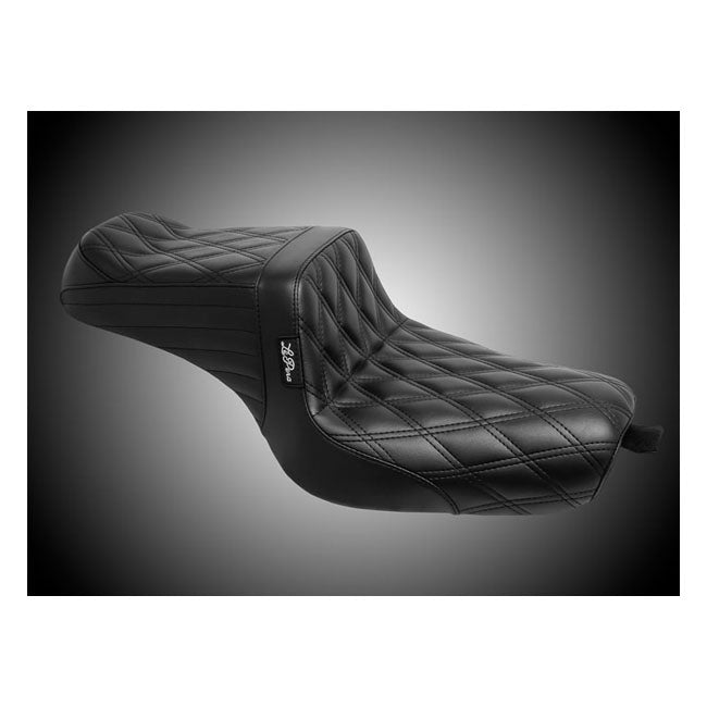 LePera, TailWhip 2-up seat. Double diamond, black — 04-22 XL Sportster (Excl. 07-09 XL Sportster) (NU)
