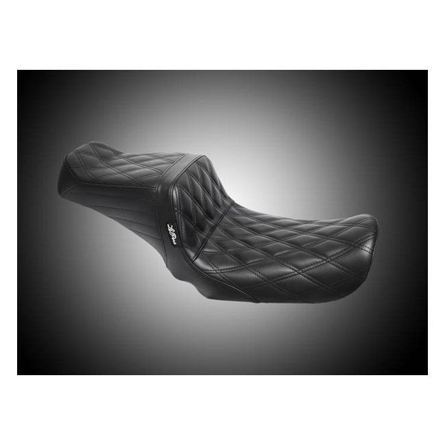 LePera, TailWhip 2-up seat. Double Diamond. Black — 96-03 Dyna (Excl. FXDWG) (NU)